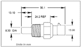 3/8 NPT Coolant Temp Sensor PN: 25036979