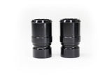 Motion Raceworks Billet Burn Down Breather Quick Release Fittings Black Anodized (Pair) 32-130BLK