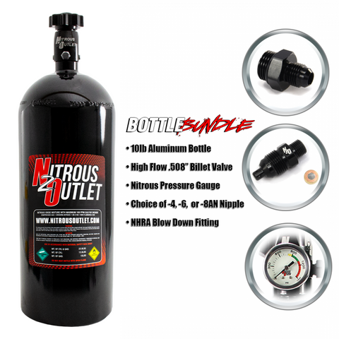 Nitrous Outlet 10lb Nitrous Bottle Bundle 00-30140-X
