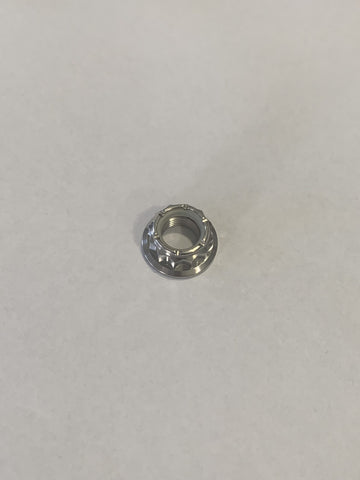 WM Titanium 12 Point Flange Nyloc Nut Silver 11110