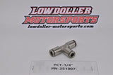 PCT-1/4" T Push Lock Union PN:251007