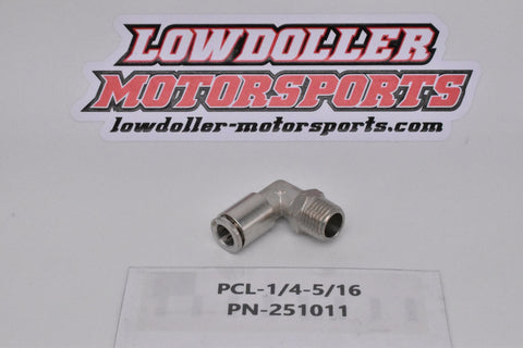 PCL-1/4"-5/16" Elbow Push Lock Fittings PN: 251011