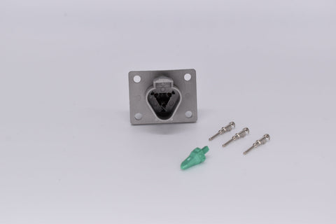 Deutsch DT 3 Pin Flanged Receptacle DT04-3P-L012 PN: 35565