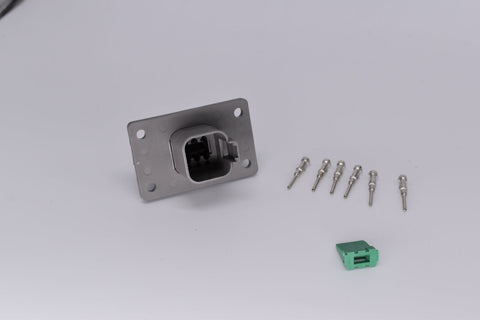 Deutsch DT 6 Pin Flanged Receptacle DT04-6P-L012 PN: 35567