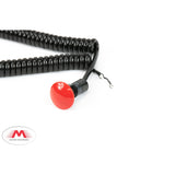 Motion Raceworks Momentary Large Mushroom Push Button w/6' Wound Cord (Red) 151006