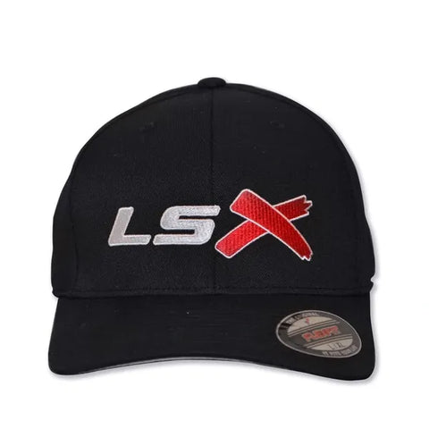 LSX Large- Flexfit (Black/White/Red/White) S/M(6-3/4 - 7-1/4)