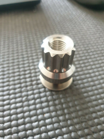 WM Titanium Wheel Nut 12 Point 1/2-Unfx1.42'' Silver Long 11804